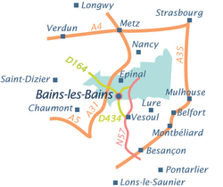 Comment se rendre  Bains les bains ?